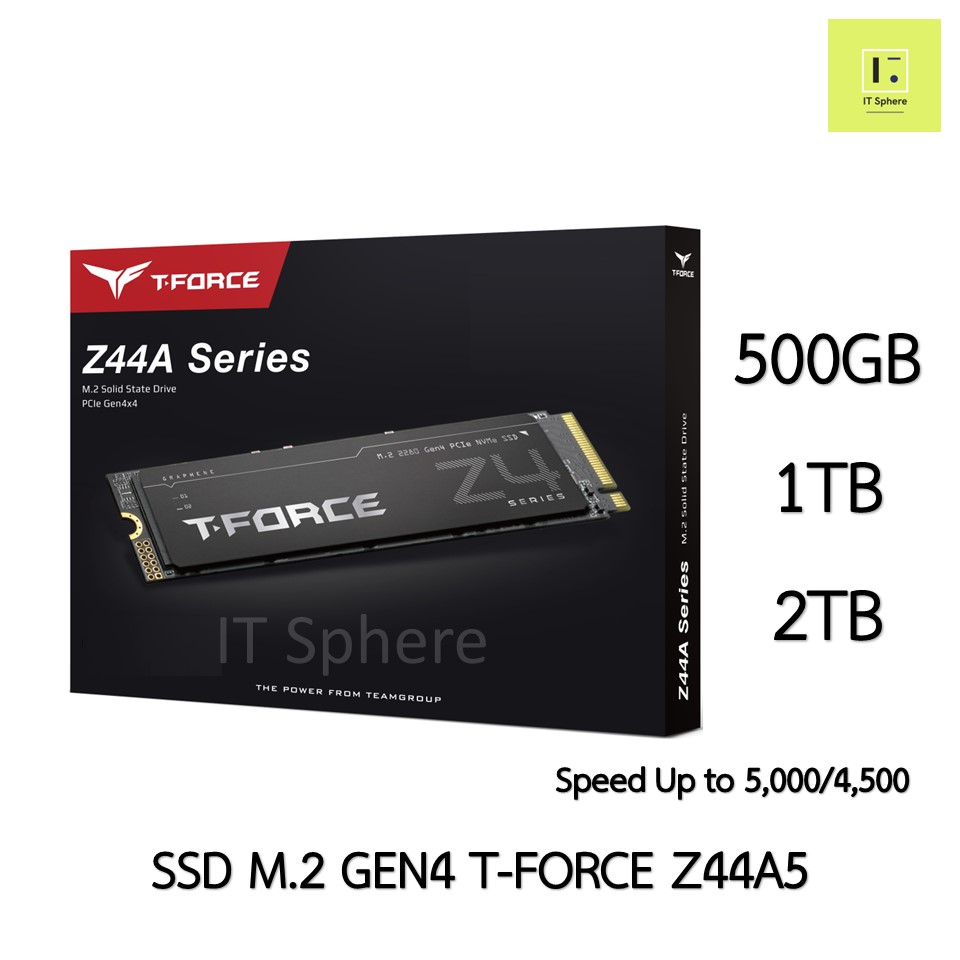 Ssd M.2 T-Force Z44A5 Nvme (Gen4) 1Tb ความเร็วสูงสุด 5,000Mb/S