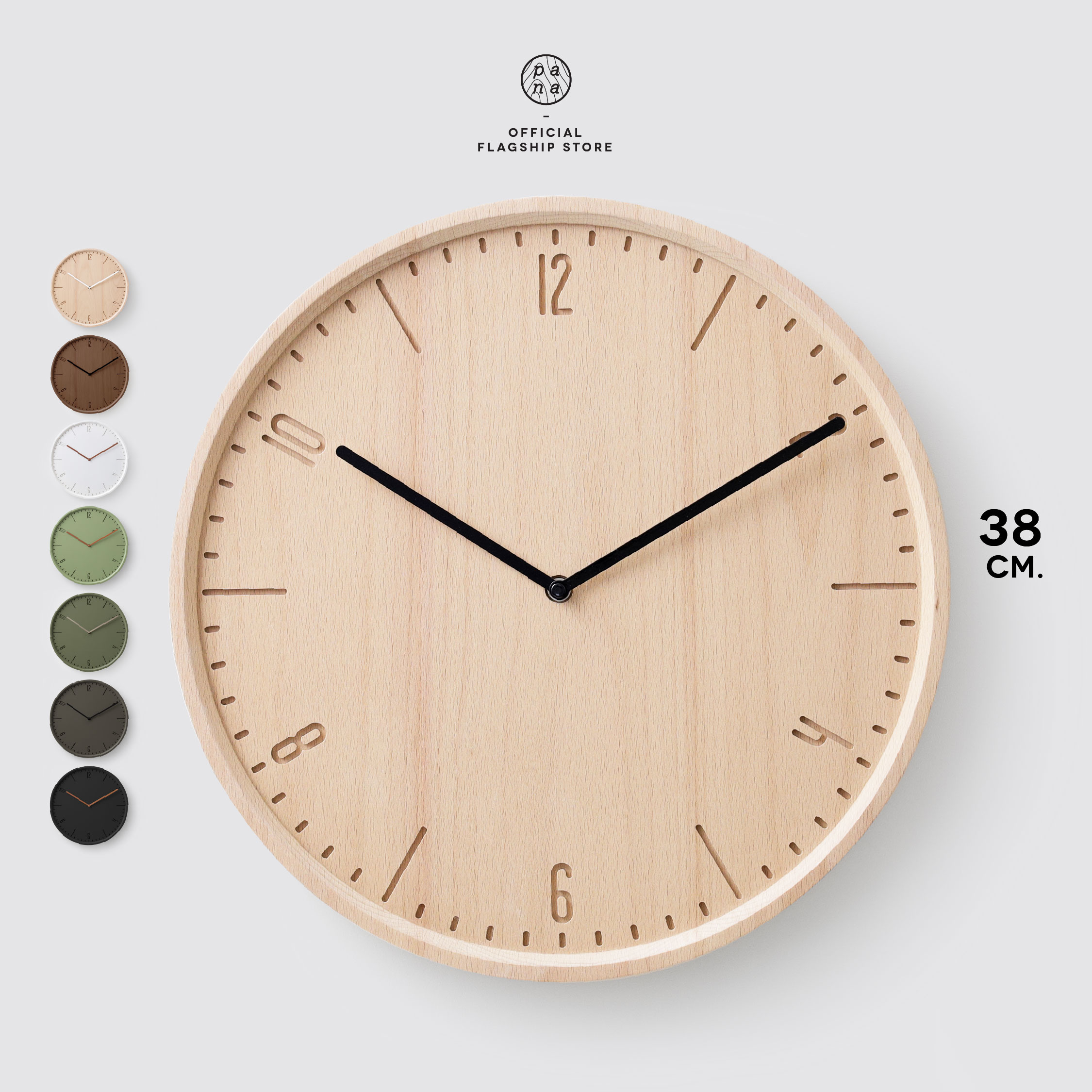 Pana Objects Coby-W 38cm Wall Clock Wall Clock Smooth Running Movement No Noise ราคา 3,490 บาท*ส่งฟรี