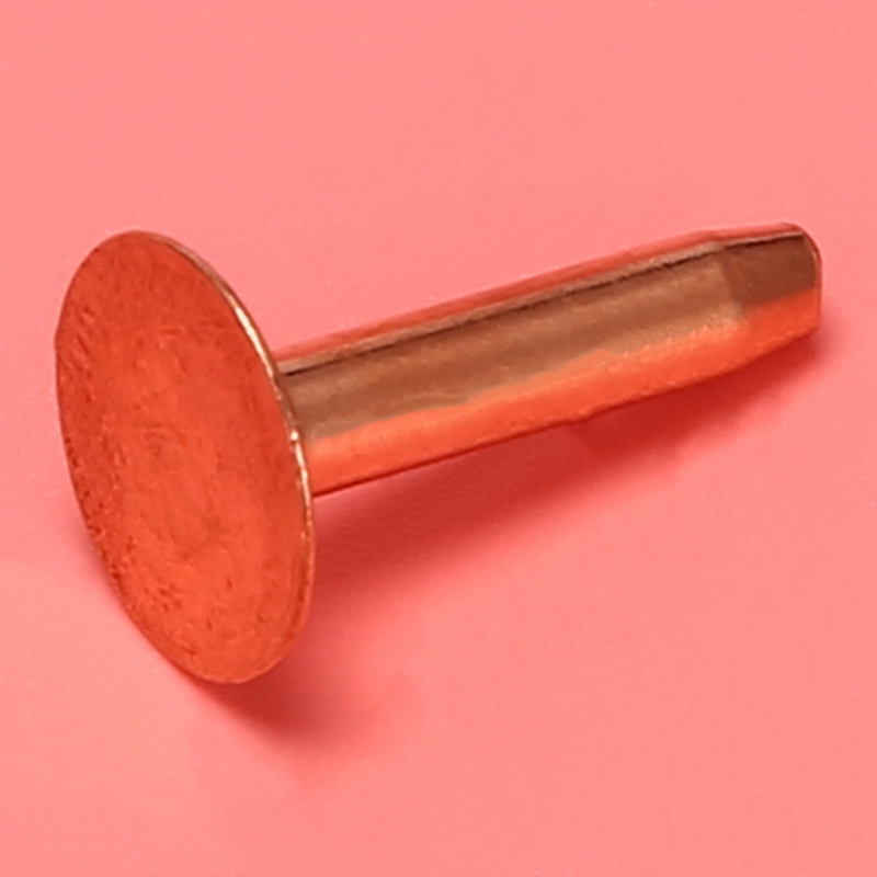 20Pack Copper Rivets and Burrs (14mm and 19mm) with 2Pcs Punch