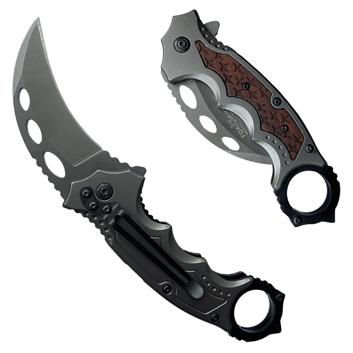 ข้อมูลเพิ่มเติมของ มีดพับ มีดคารัมบิต Fox Or Karambit Knives FA42 ขนาด 7.7 นิ้ว (19.5 ซม.)