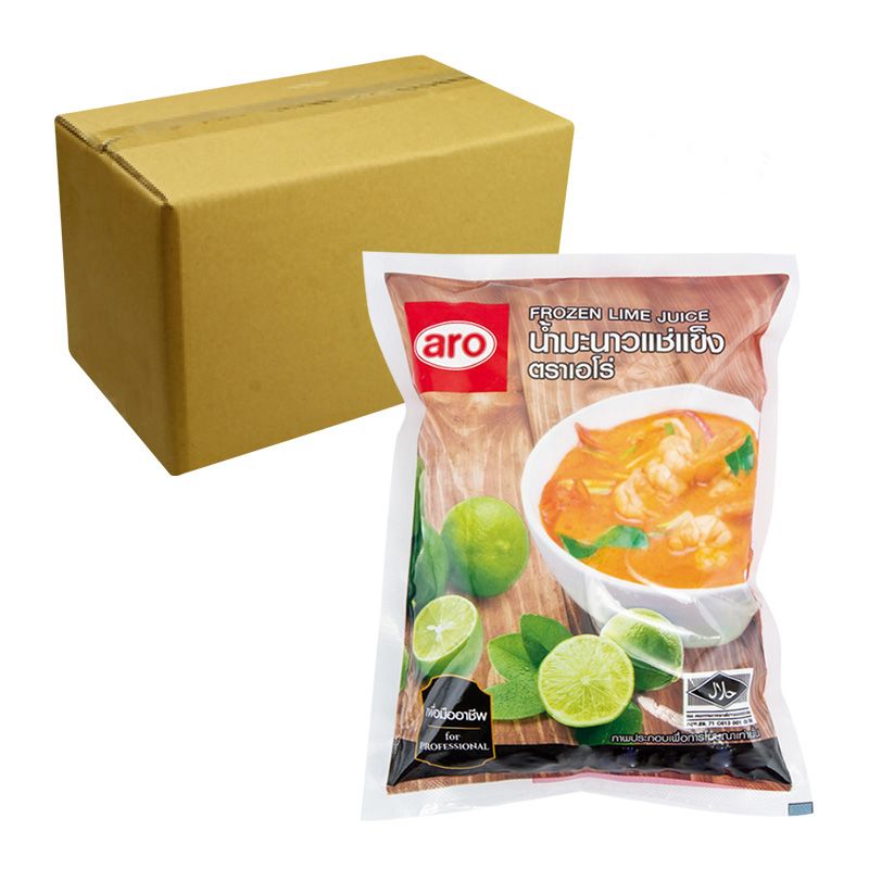 อาหาร ขนม และของใช้ในบ้าน Premium High Quality สินค้ามาใหม่! เอโร่ น้ำมะนาวแช่แข็ง 1000 กรัม x 10 ถุง aro Frozen Lime Juice 1000g x 10 pcs ล็อตใหม่มาล่าสุด สินค้าสด มีเก็บเงินปลายทาง