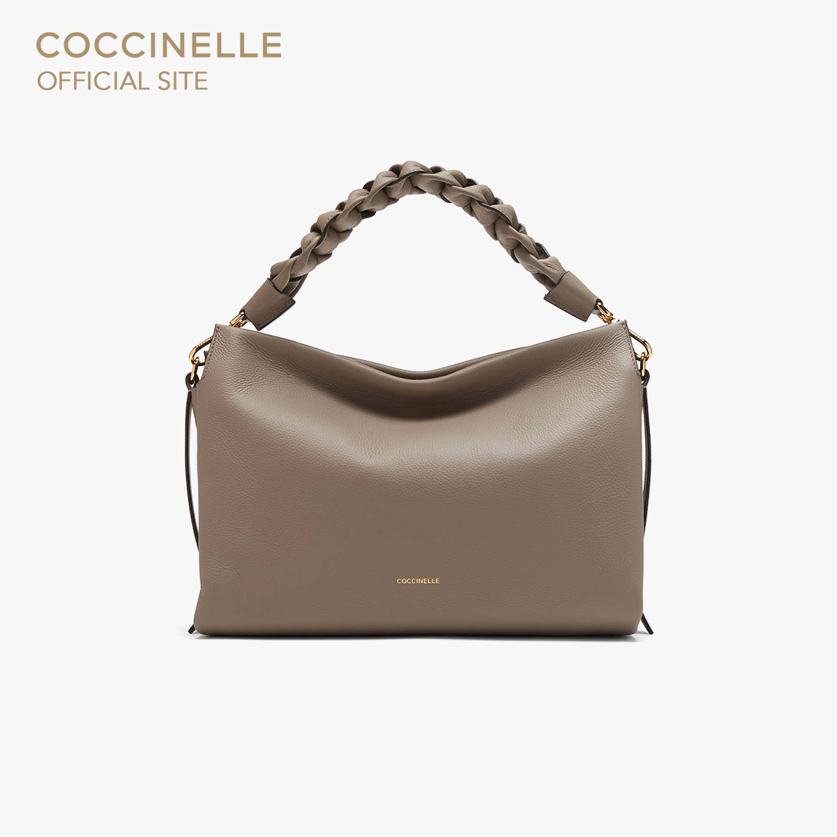 COCCINELLE BOHEME CLUTCH BAG 190201 WARM TAUPE/ROSETTE ราคา 19,900 บาท*ส่งฟรี