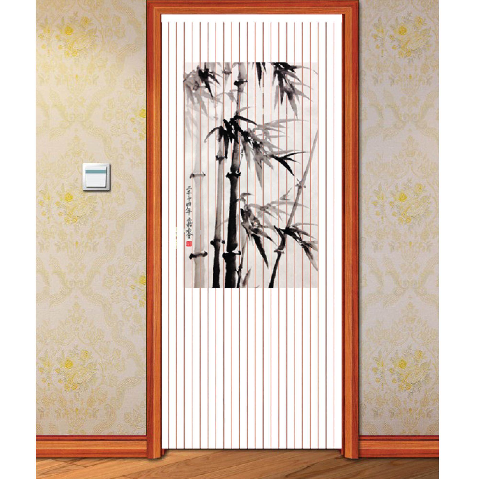 WSP มู่ลี่ประตูพิมพ์ลายครึ่งผืน 80x200 cm.