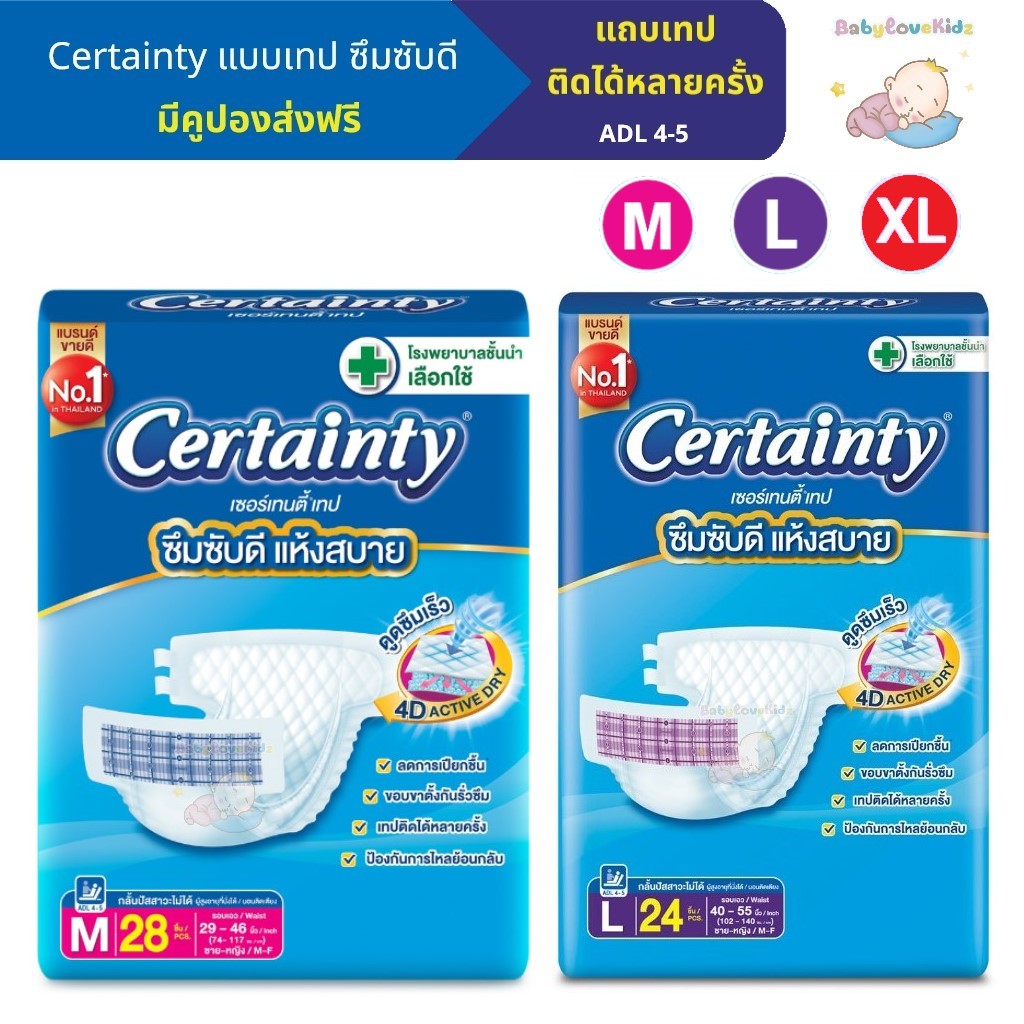 Certainty Insert Certainty Tape for ADL 4-5 ราคาถูก 389 บาท - ยี่ห้อ: Certainty, สินค้า ...