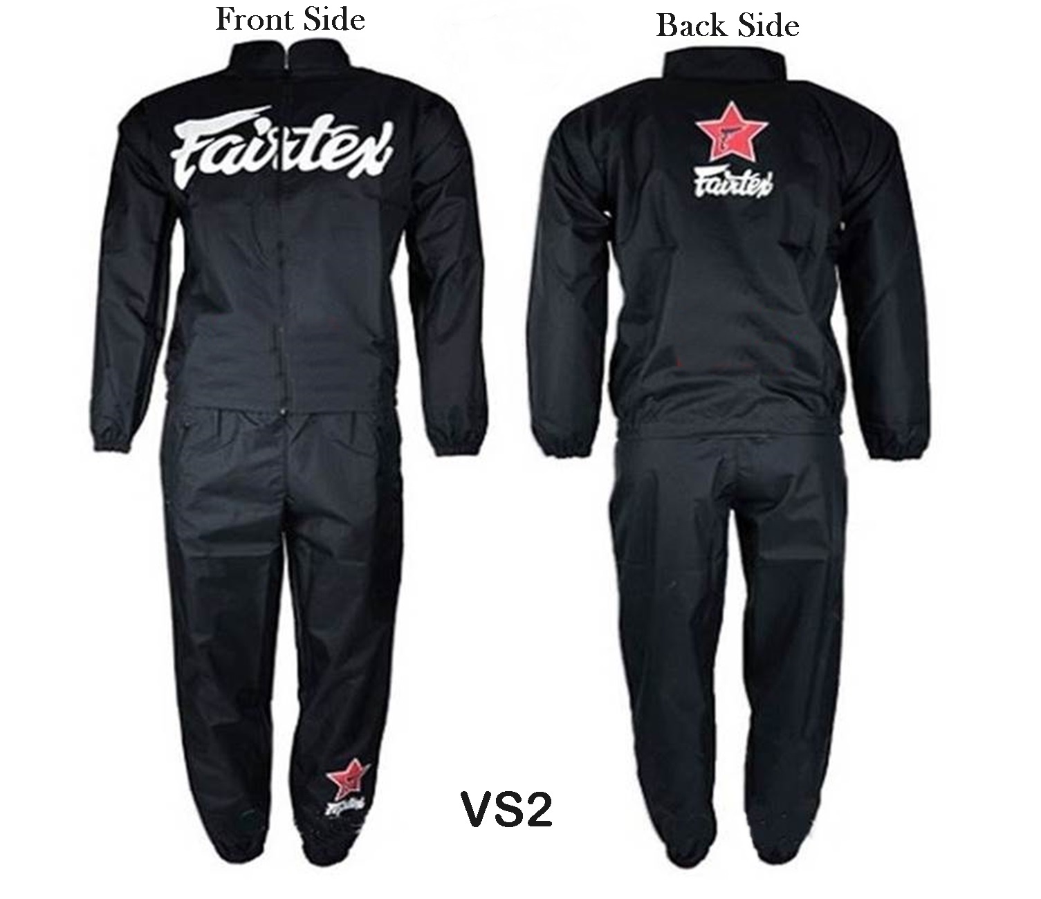 Fairtex Sauna Sweat Suit  VS2 Vinyl Black weight cuts before fights ( Size S,M,L,XL,XXL ) ชุดลดน้ำหนักนักมวย แฟร์แท้กซ์ ไวนิล ของแท้จากโรงงาน