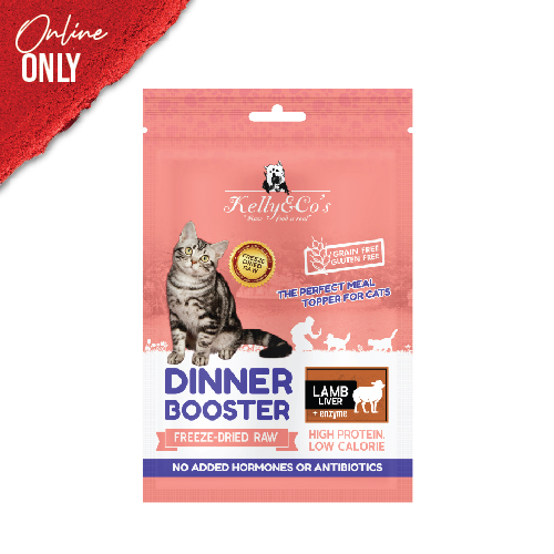 เคลลี่แอนด์โค ดินเนอร์บูสเตอร์ ท๊อปเปอร์ สูตร ตับแแกะ สำหรับแมว 50 g. ราคา 90 บาท*ส่งฟรี