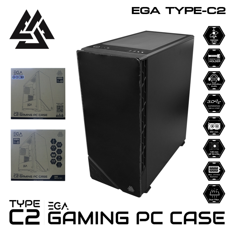 KUMARU : เคสคอมพิวเตอร์ EGA GAMING PC CASE รุ่น EGA TYPE-C2 CPU CASE