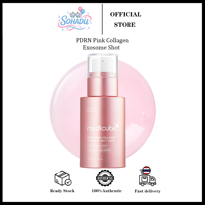 Medicube Pdrn Pink Collagen Exosome Shot Serum 7,500 Ppm 30ml | Liquid Skin Care Serum | Helps Even Out Skin Tone. Care for Pore Problems and Improve Skin Condition 30ml ราคา 988 บาท*ส่งฟรี