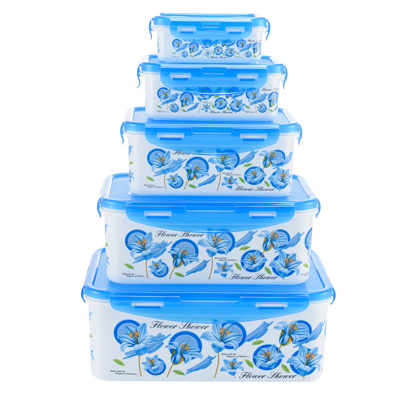 ALL U CAN BUY 5ชิ้นชุด กล่องอาหาร กล่องถนอมอาหาร กล่องเก็บอาหาร กล่องพลาสติกพร้อมฝา ราคา 63 บาท*ส่งฟรี