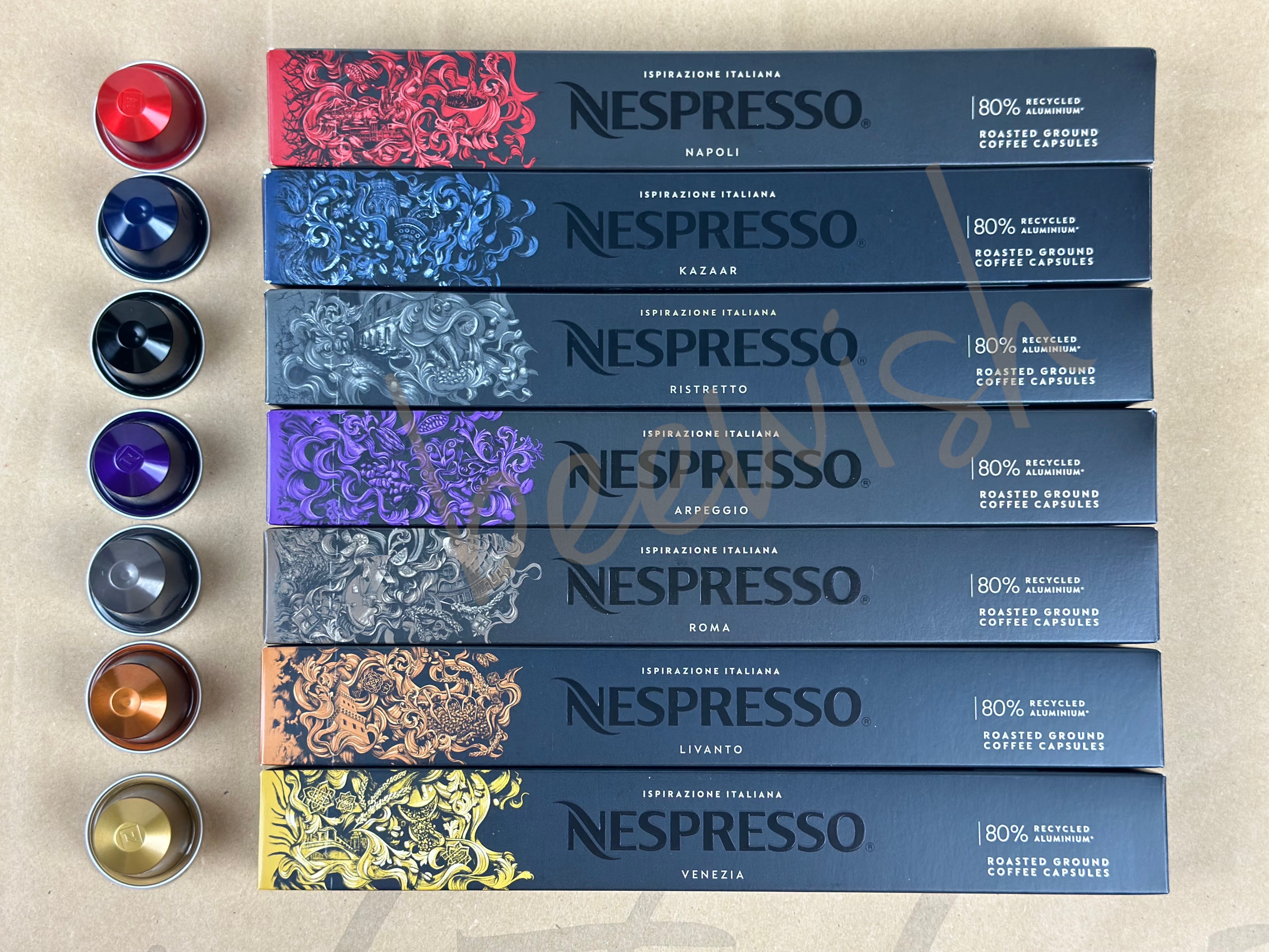 พร้อมส่ง!! แคปซูลกาแฟ Nespresso กาแฟแคปซูลเนสเพรสโซ่ Nespresso capsule coffee pods กลุ่ม Italino รุ่น original ของแท้ออกจากช๊อป จำนวน 10แคปซูล/หลอด ราคา 280 บาท*ส่งฟรี