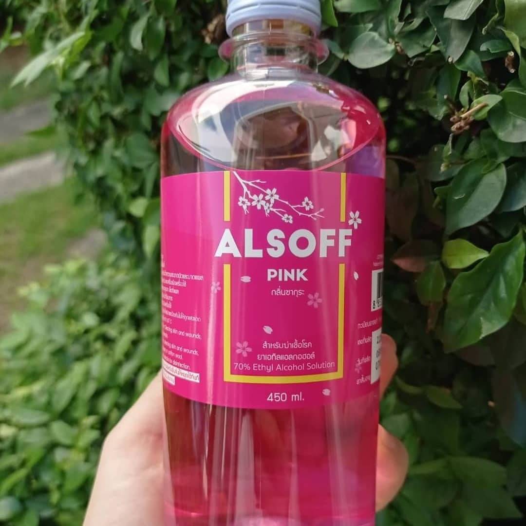 มุมมองเพิ่มเติมของสินค้า Alsoff​ Pink  กลิ่น​ ซากุระ​ ขนาด​ 450​Ml.