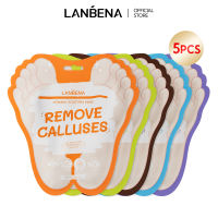 LANBENA มาร์คเท้าวิตามินซี 5 ชิ้น ลอกเซลล์ผิว ขจัดผิวตาย ฟื้นฟูเท้าแตก ลดเชื้อรา ให้ความชุ่มชื้น ของแท้ FOOT MASK