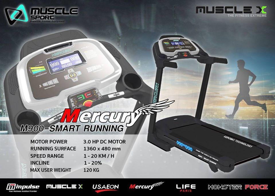ลู่วิ่งไฟฟ้า MERCURY รุ่น M900–SMART RUNNING