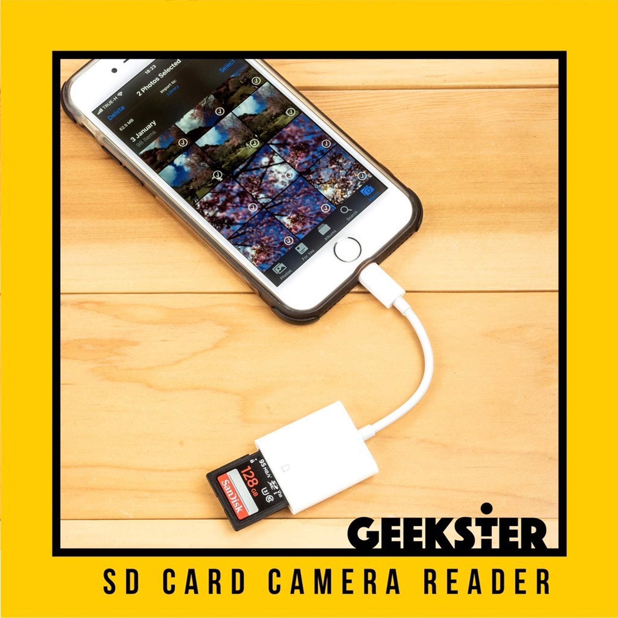SD Card Camera Reader / Lightning ( IPhone ) / USB-C / lightning to sd card camera reader OTG ( Geekster )