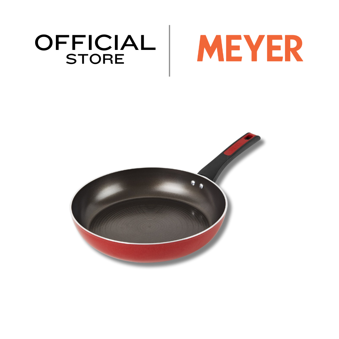 MEYER รุ่น Forge RED กระทะเคลือบผิวลื่น ทรงตื้น ขนาด 25 ซม. Skillet สีแดง (22022-T) ราคา 575 บาท*ส่งฟรี