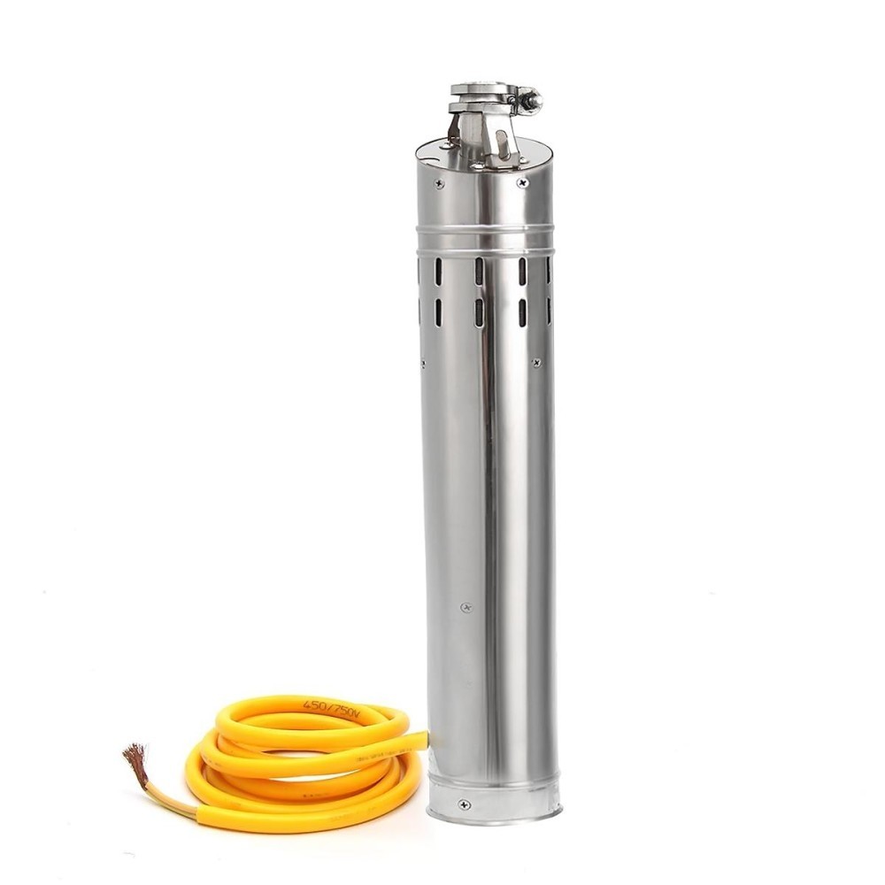 12V 132W 3m3/H Solar Submersible Screw Water Pump Stainless Steel 10M Head Deep