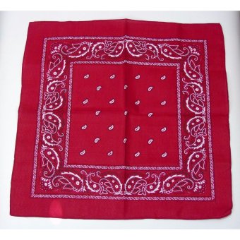 ผ้าเช็ดหน้า ผ้าโพกหัว ผ้าบัฟ ขนาด 21X21 นิ้ว เหมาะ เช็ดหน้า กันแดดได้ดีมาก สีแดงเลือดหมู จำนวน 2 ผืน