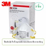 3M 8210 หน้ากากกันฝุ่นชนิด เส้นใย ระดับ N95 (5 ชิ้น)