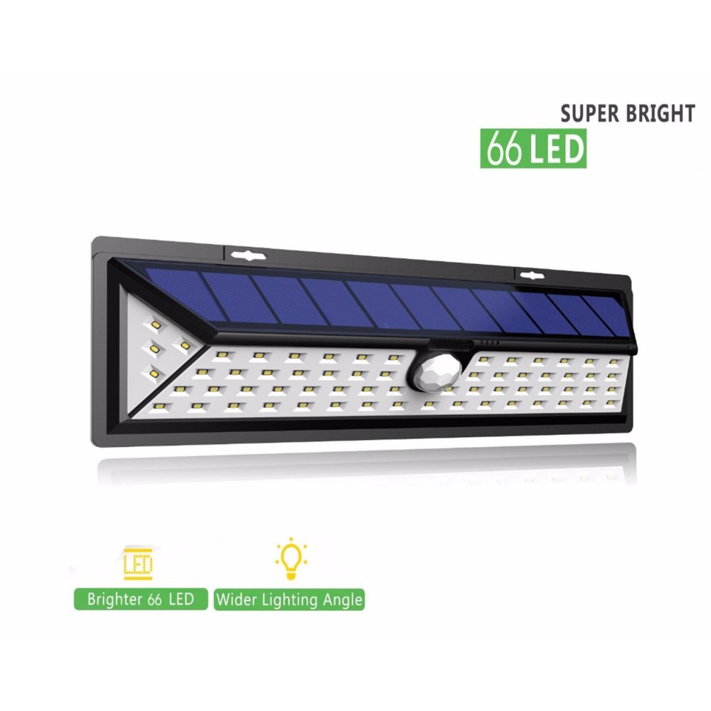 โคมไฟติดผนังพลังงานแสงอาทิตย์ AL-1369 Solar Motion Sensor Light (66 LED)