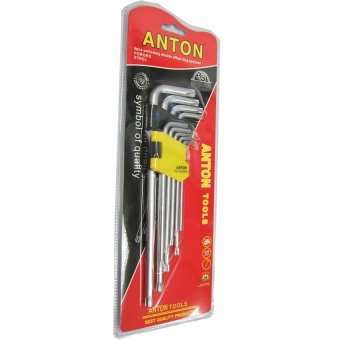 Anton ชุดกุญแจ 6 เหลี่ยม หัวแฉก 9 ชิ้น/ชุด Anton ชุดกุญแจ 6 เหลี่ยม หัวแฉก 9 ชิ้น/ชุด