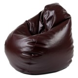 BeanBagThailand เก้าอี้ทรงหยดน้ำ รุ่น Beanbag - Dia 80cm.-PVC (สีน้ำตาลเข้ม) - Dark Brown