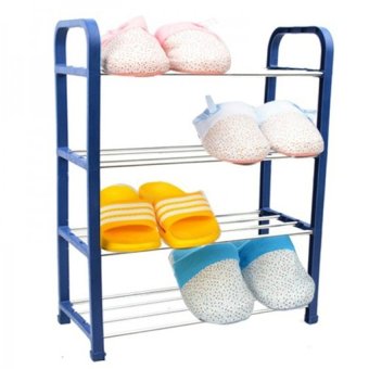 BEST ชั้นวางรองเท้าสแตนเลส 4 ชั้น ( Blue ) BEST ชั้นวางรองเท้าสแตนเลส 4 ชั้น ( Blue )