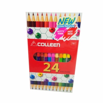 Colleen คลอรีน ดินสอไม้ สองด้าน 24สี 12ด้าม Colleen คลอรีน ดินสอไม้ สองด้าน 24สี 12ด้าม