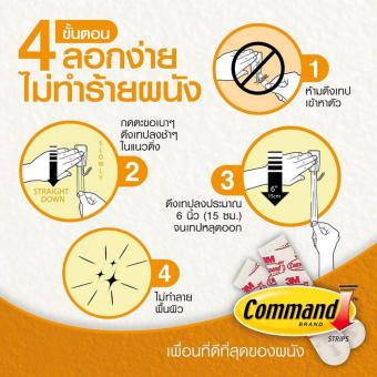 Command™ เทปคอมมานด์พร้อมที่แขวนกลุ่มสายไฟ CORD BUNDLERS #17304 July 2018 - 5 Command™ เทปคอมมานด์พร้อมที่แขวนกลุ่มสายไฟ CORD BUNDLERS #17304 - 5