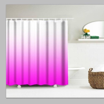 Digital Print Waterproof And Mildewproof Shower Curtain Size 180*180 CM - intl