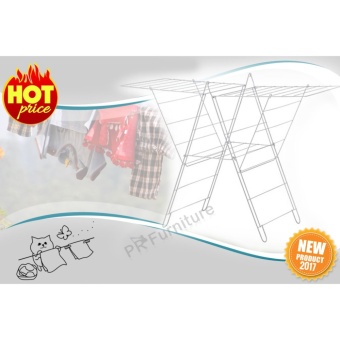 Drying rack ราวตากผ้า ราวผ้า ราวตากผ้า ขนาด 134x59x93 cm รุ่น ฟรอสท์