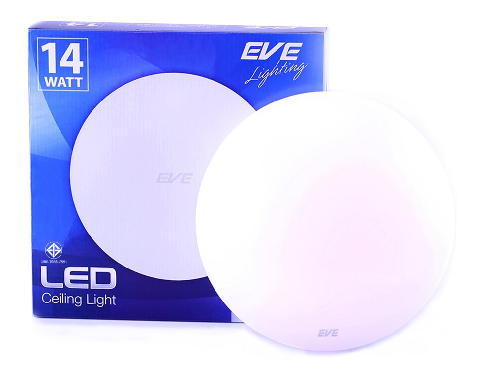 EVE โคมแอลอีดี ติดเพดาน รุ่นเปลี่ยนสี 14 วัตต์ แพ็ค 2 หลอด EVE โคมแอลอีดี ติดเพดาน รุ่นเปลี่ยนสี 14 วัตต์ แพ็ค 2 หลอด