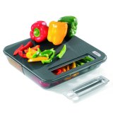 เขียง เขียงไม้และเขียงพลาสติกฟู้ดเกรดกันเชื้อรา GEFU Chopping Board Box CASSETTO หั่นอาหารพร้อมกล่องใส่อาหาร รุ่น 34520 (Black)
