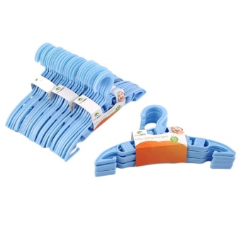 Gift 40 X Kids Baby Plastic Coat Clothes Garment Trousers Hangers Blue Durable Blue - intl
