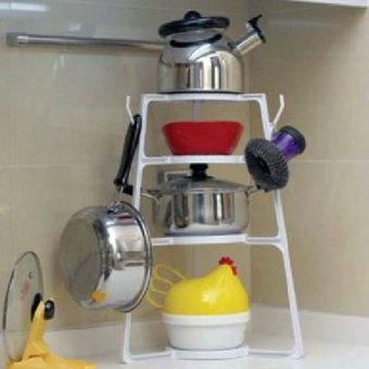 H2shop Cookware Organizer ชั้นวางอุปกรณ์ในห้องครัว (สีขาว) H2shop Cookware Organizer ชั้นวางอุปกรณ์ในห้องครัว (สีขาว)