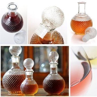 HAOFEI Crystal Whiskey Wine Shot Glass Bottle With Cap Stopper500ML Clear HAOFEI Crystal Whiskey Wine Shot Glass Bottle With Cap Stopper500ML Clear