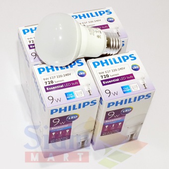 Philips หลอดไฟ LED Bulb 9W Essential Cool Daylight แสงขาวเดย์ไลท์ ขั้วเกลียว E27 ( 4 หลอด ) Philips หลอดไฟ LED Bulb 9W Essential Cool Daylight แสงขาวเดย์ไลท์ ขั้วเกลียว E27 ( 4 หลอด )