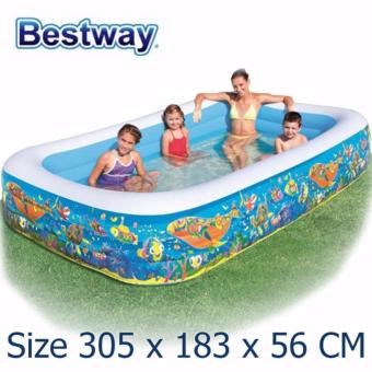 bestway สระว่ายน้ำเป่าลม สระน้ำเป่าลม สระน้ำขนาดใหญ่ ขนาด 305x183x56 ซม. ลายปลา bestway สระว่ายน้ำเป่าลม สระน้ำเป่าลม สระน้ำขนาดใหญ่ ขนาด 305x183x56 ซม. ลายปลา