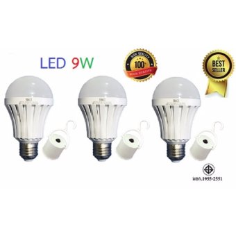 (ของแท้) HAGI หลอดไฟอัจฉริยะ / หลอดไฟฉุกเฉิน LED 9W แสงขาว / LED Emergency Bulb (E27) /(3 หลอด) (ของแท้) HAGI หลอดไฟอัจฉริยะ / หลอดไฟฉุกเฉิน LED 9W แสงขาว / LED Emergency Bulb (E27) /(3 หลอด)