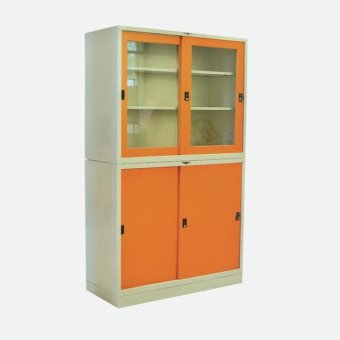RF Furniture ตู้เอกสารเหล็กบานเลื่อน2ชั้นบน+ล่าง ขนาด120ซม.รุ่น RF-4(สีส้ม/ครีม) RF Furniture ตู้เอกสารเหล็กบานเลื่อน2ชั้นบน+ล่าง ขนาด120ซม.รุ่น RF-4(สีส้ม/ครีม)