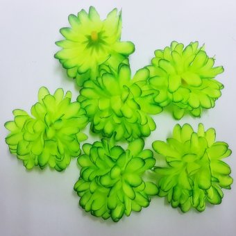 Dokpikul-หัวดอกมัม ดอกไม้ผ้า ประดิษฐ์ ขนาดเส้นผ่าศูนย์กลาง 5ซม.แพค 100ดอก -สีเขียวสะท้อน Dokpikul-หัวดอกมัม ดอกไม้ผ้า ประดิษฐ์ ขนาดเส้นผ่าศูนย์กลาง 5ซม.แพค 100ดอก -สีเขียวสะท้อน