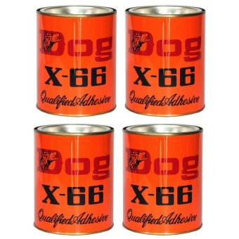 DOG X-66 กาวยาง 500 กรัม รุ่น X-66500 4 กระป๋อง DOG X-66 กาวยาง 500 กรัม รุ่น X-66500 4 กระป๋อง
