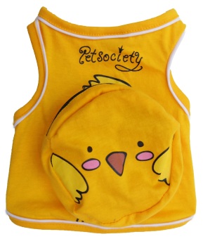 PetSociety เสื้อสุนัข เสื้อแมว แต่งกระเป๋า หน้า 'ลูกไก่' - สีเหลือง PetSociety เสื้อสุนัข เสื้อแมว แต่งกระเป๋า หน้า 'ลูกไก่' - สีเหลือง