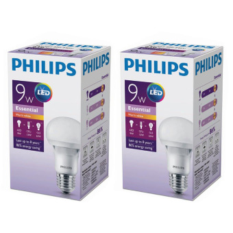 PHILIPS หลอดแอลอีดี รุ่น เอสเซนเชียล ขนาด 9 วัตต์ แสง วอมไวท์ (ซื้อคู่ลดพิเศษ!!!) PHILIPS หลอดแอลอีดี รุ่น เอสเซนเชียล ขนาด 9 วัตต์ แสง วอมไวท์ (ซื้อคู่ลดพิเศษ!!!)