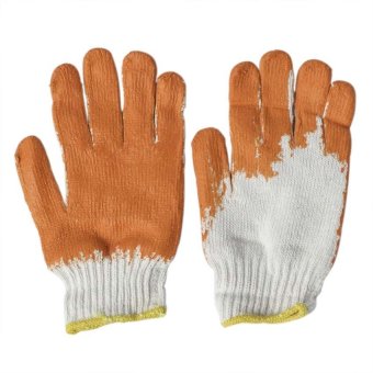 Papamamiถุงมือผ้า เคลือบยาง-สีส้ม(1คู่) Papamamiถุงมือผ้า เคลือบยาง-สีส้ม(1คู่)