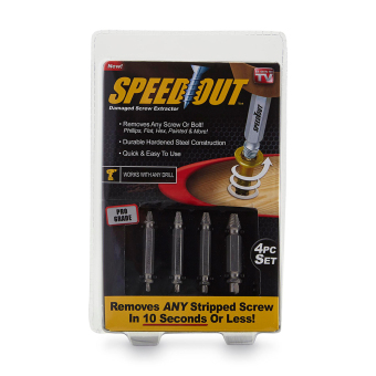 SPEED OUT ชุดเครื่องมือถอนหัวน็อต / สกรู / ตะปู ที่ชำรุดฝังแน่นให้ถอนออกได้อย่างง่ายดายใน 10 วินาที SPEED OUT ชุดเครื่องมือถอนหัวน็อต / สกรู / ตะปู ที่ชำรุดฝังแน่นให้ถอนออกได้อย่างง่ายดายใน 10 วินาที