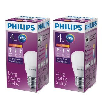 PHILIPS ฟิลิปส์แอลอีดี4-40 วัตต์ วอร์มไวท์ E27 (ซื้อคู่ลดพิเศษ!!!) PHILIPS ฟิลิปส์แอลอีดี4-40 วัตต์ วอร์มไวท์ E27 (ซื้อคู่ลดพิเศษ!!!)