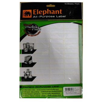 ELEPHANT sticker all purpose label ป้าย สติกเกอร์ อเนกประสงค์ A5 13x38 มม. ตราช้าง 15 แผ่น/แพ็ค ELEPHANT sticker all purpose label ป้าย สติกเกอร์ อเนกประสงค์ A5 13x38 มม. ตราช้าง 15 แผ่น/แพ็ค