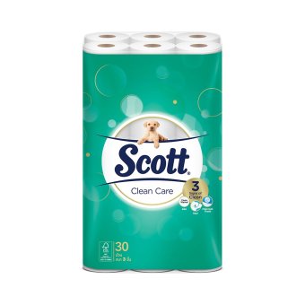SCOTT® CLEAN CARE กระดาษชำระ สก๊อตต์® คลีนแคร์ ขนาด 30 ม้วน SCOTT® CLEAN CARE กระดาษชำระ สก๊อตต์® คลีนแคร์ ขนาด 30 ม้วน