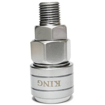 KING ข้อต่อ Onetouch XP20SM เกลียวนอกเมีย - Silver KING ข้อต่อ Onetouch XP20SM เกลียวนอกเมีย - Silver