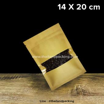 ถุงคราฟท์หน้าต่างใส ถุงซิปล็อค ตั้งไม่ได้ ขนาด14x20cm ถุงคราฟท์หน้าต่างใส ถุงซิปล็อค ตั้งไม่ได้ ขนาด14x20cm